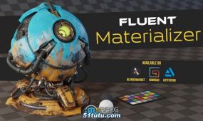 fluent materializer自定义纹理材质库blender插件v1.4版