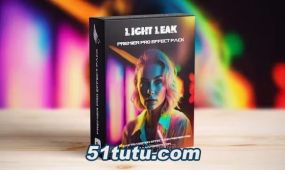 pr模板-8种漏光动画过渡元素light leaks transition pack