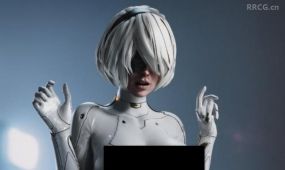 2b紧身衣《尼尔：机械纪元》游戏角色雕刻雕塑3d打印模型