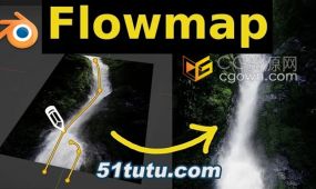 blender插件procedural flowmap v2.0自定义图片局部流动动画特效