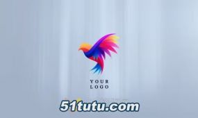 明亮彩色烟雾演绎公司品牌logo动画-ae模板