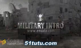军事行动战争状态电影纪录片世界新闻节目包装开场-ae模板