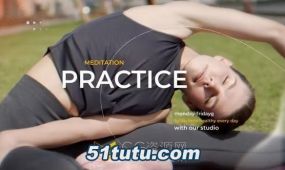 ae模板-时尚动态体育运动介绍瑜伽宣传短片