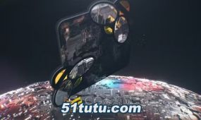 ae模板-3d抽象机械星球空间场景游戏科技标志动画logo演绎