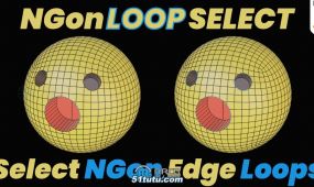 ngon loop select模型边缘旋转工具blender插件v2.1.0版