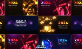 2024新年快乐祝贺宣传动画ae模板