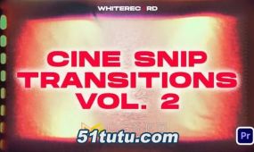 15个漏光烧录胶片电影剪辑转场cine snip transitions vol.2-pr模板