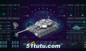 ae模板-hud pro 军用坦克高科技军事信息全息界面元素