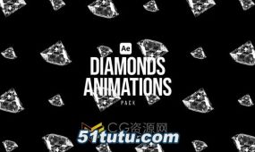 ae模板-25种钻石动画背景素材2d循环图形元素