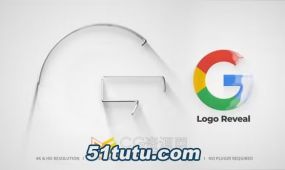 干净清晰企业logo轮廓描边动画光面标志片头-ae模板