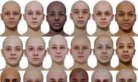 78组真实头部摄影测量捕捉扫描男性女性参考3d模型 已更新...