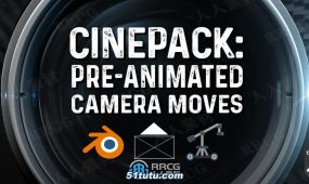 cinepack预制动画摄像机动作预设blender插件v4版
