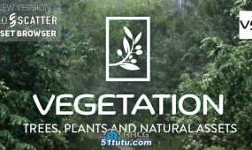 tree vegetation pro树木和植物模型动画库blender插件v5.1版