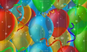 3组漂亮的气球飘舞动画节日背景视频素材