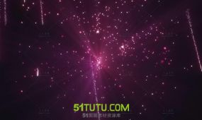 酷炫紫色粒子流星闪光背景动态视频素材
