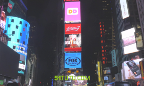 美国时代广场商业广告转场高清实拍视频素材