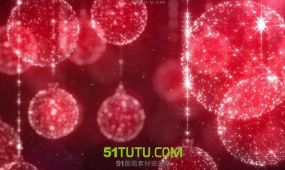 圣诞节浪漫红球球背景视频素材