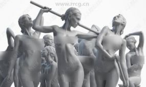16组经典女性人体姿势雕刻级3d模型合集