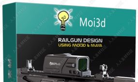 moi3d与maya游戏武器机枪建模制作视频教程